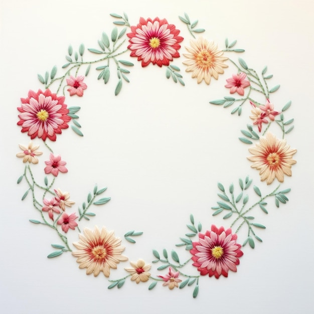 floral embroidered hoop